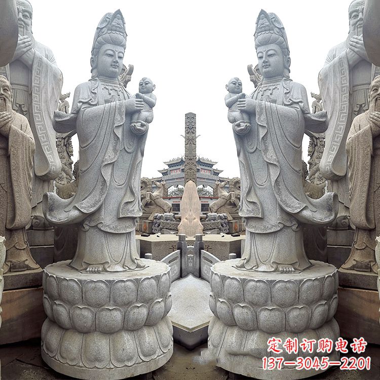 郴州送子观音青石雕塑