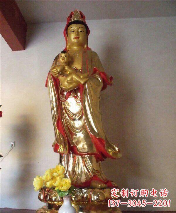 郴州送子观音铜雕 (2)