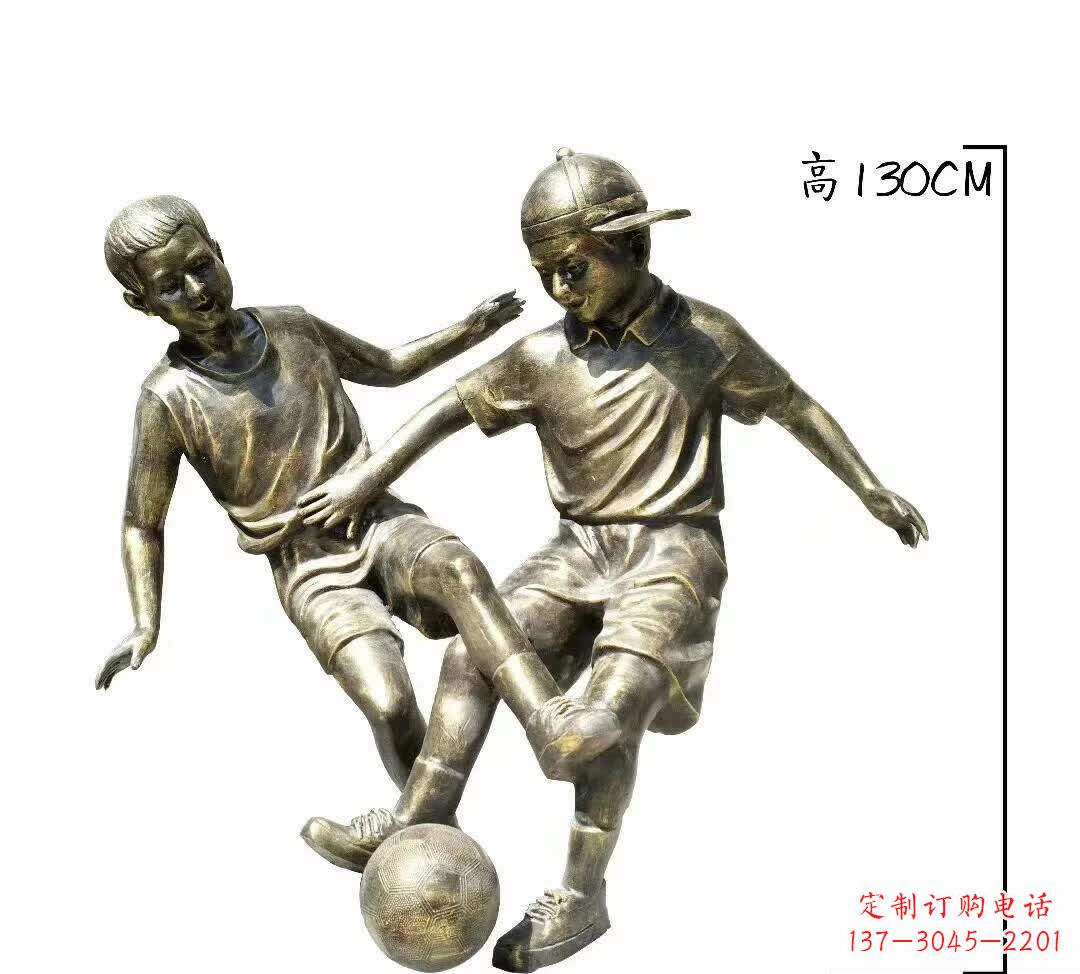 郴州踢足球人物铜雕112