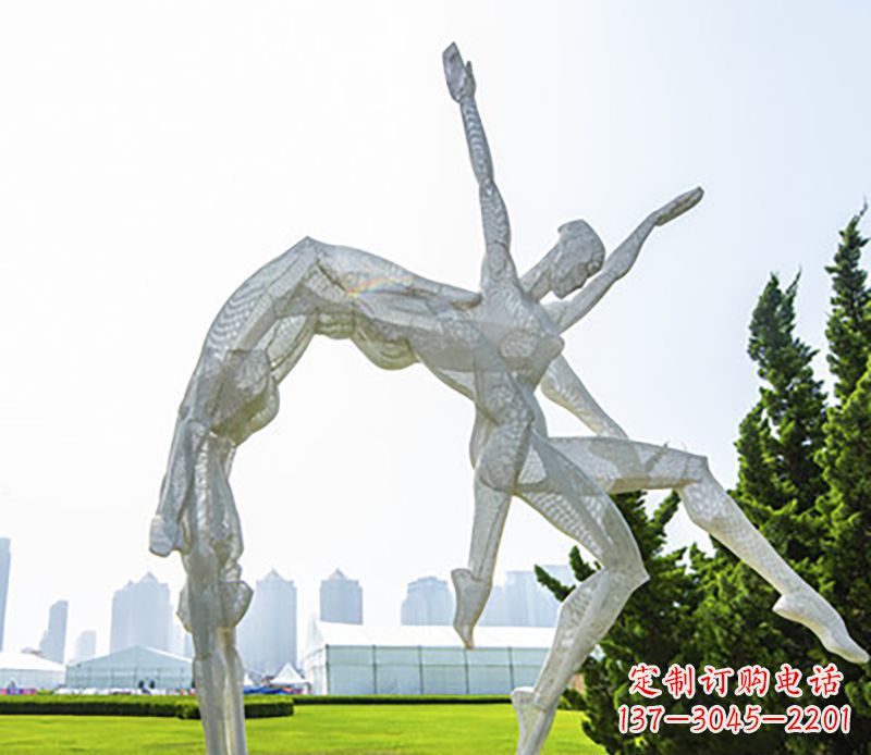 郴州体操运动员不锈钢雕塑