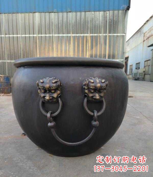 郴州庭院水缸铜雕