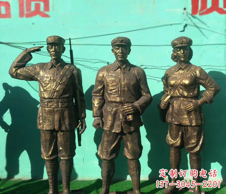 郴州铜雕八路军战士雕塑