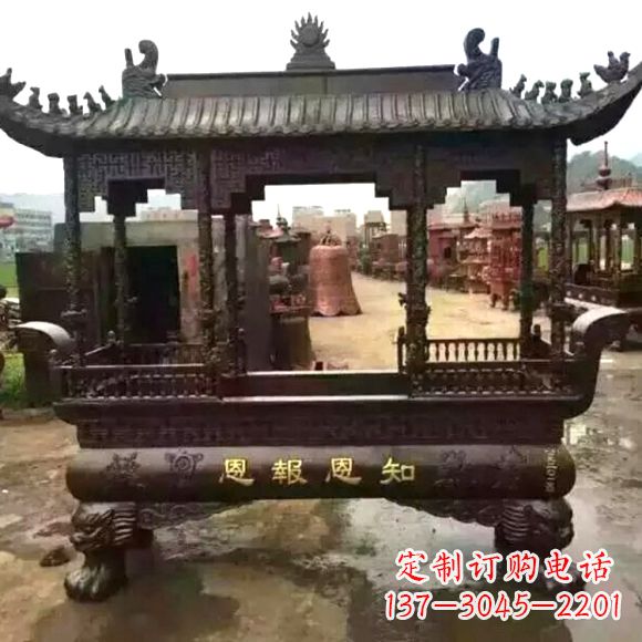 郴州铜雕纯铜香炉