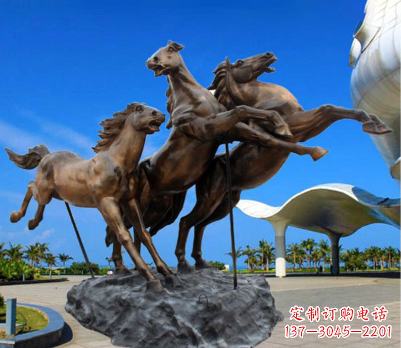 郴州铜雕飞马广场动物雕塑