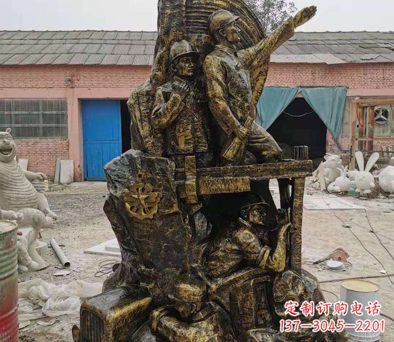 郴州铜雕广场解放战士雕塑