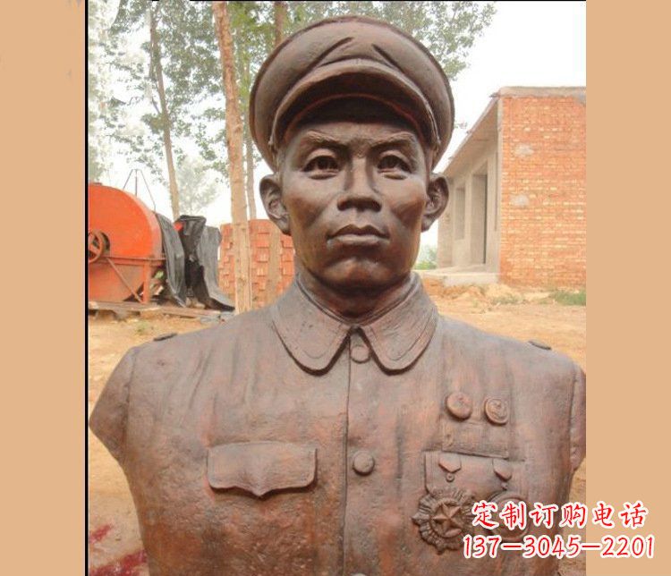 郴州铜雕广场军人胸像雕塑