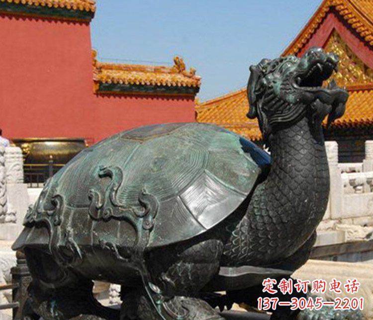 郴州铜雕广场龙龟动物雕塑