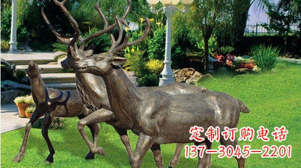郴州铜雕鹿公园动物雕塑