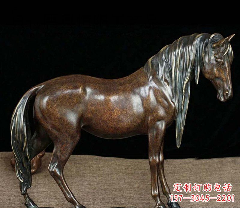 郴州铜雕马公园动物摆件