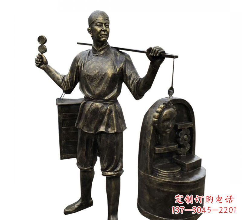 郴州铜雕卖货郎
