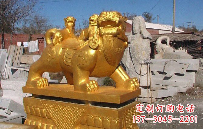 郴州铜雕母子貔貅