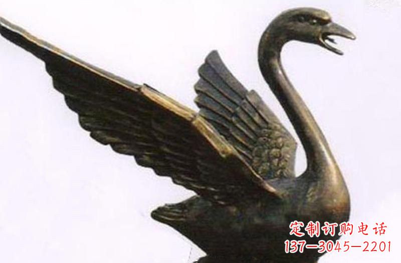 郴州铜雕喷水天鹅公园动物雕塑