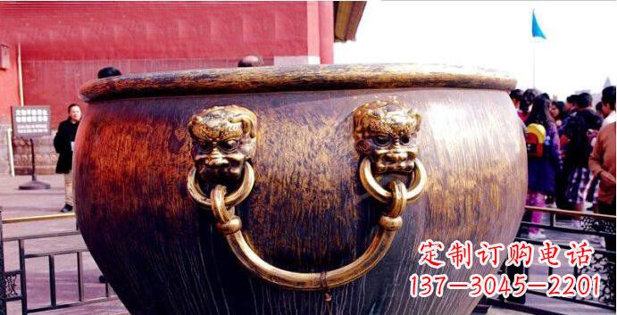 郴州铜雕水缸寺庙景观雕塑