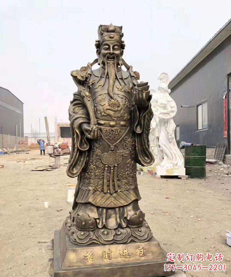 郴州铜雕寺庙财神雕塑