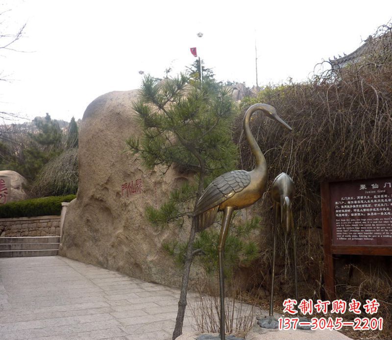 郴州铜雕仙鹤