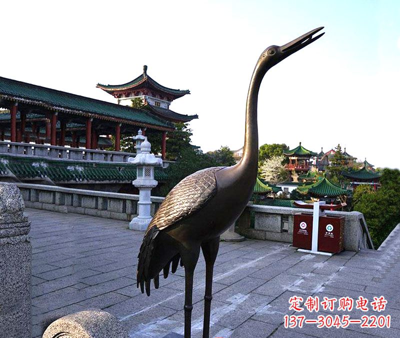 郴州铜雕仙鹤雕塑