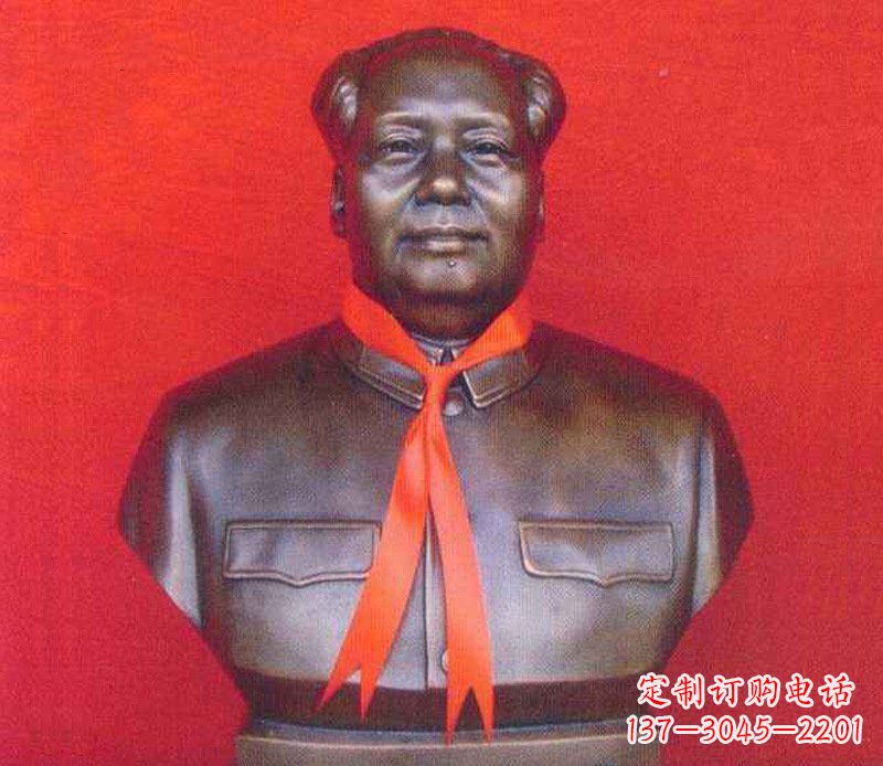 郴州铜雕校园红领巾主席雕塑摆件