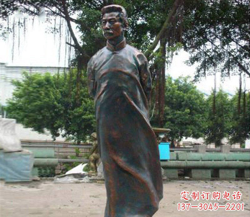 郴州铜雕校园鲁迅人物雕像摆件