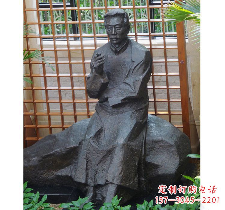 郴州铜雕校园名人鲁迅