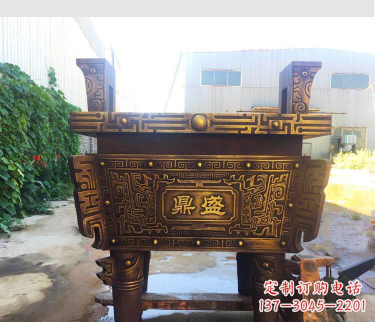 郴州铜雕招财鼎盛香炉