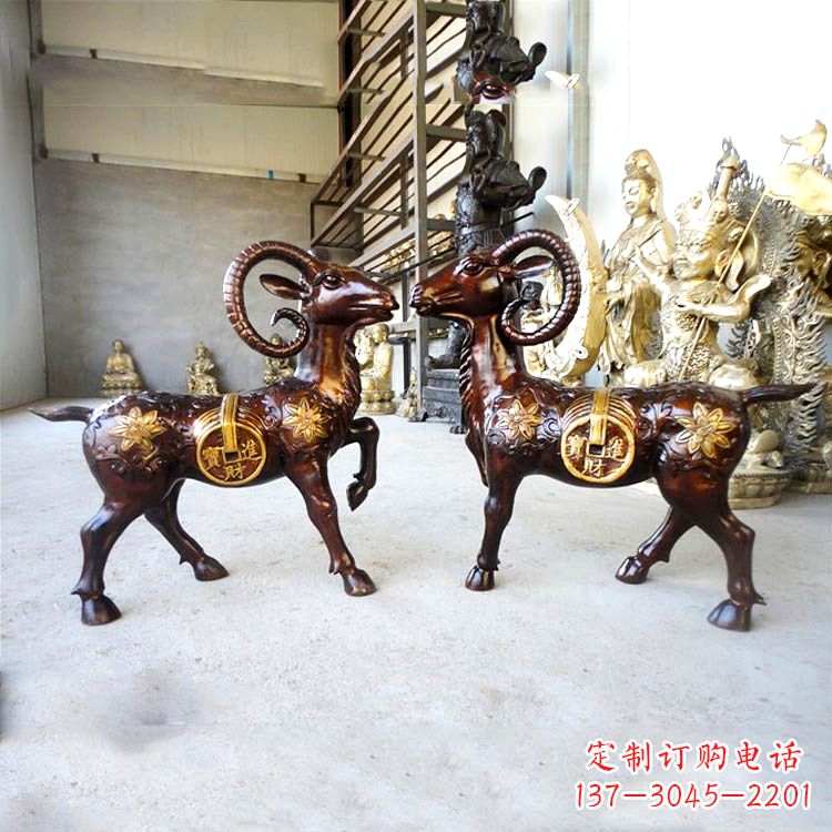 郴州铜雕招财山羊