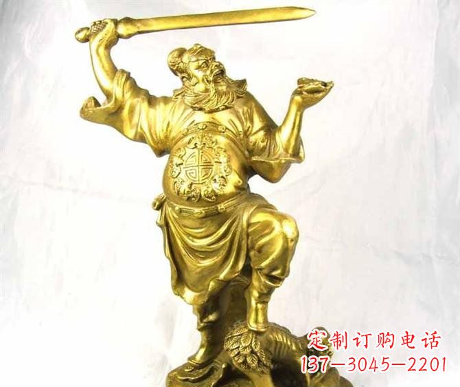 郴州铜雕赵公明古代人物雕塑