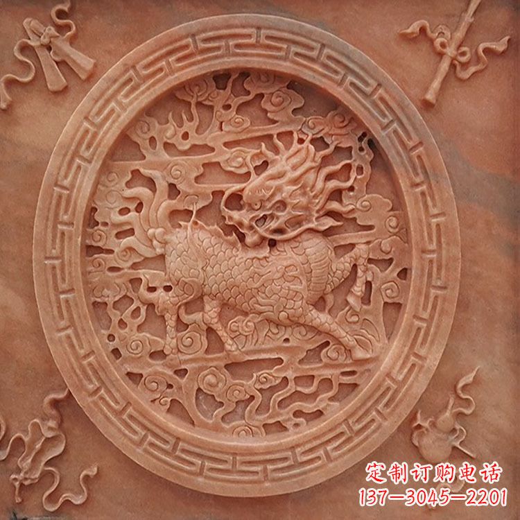 郴州晚霞红麒麟建筑装饰壁画