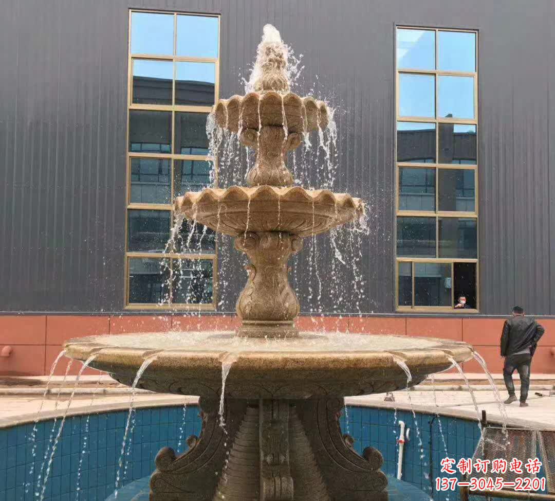 郴州晚霞红三层音乐喷泉