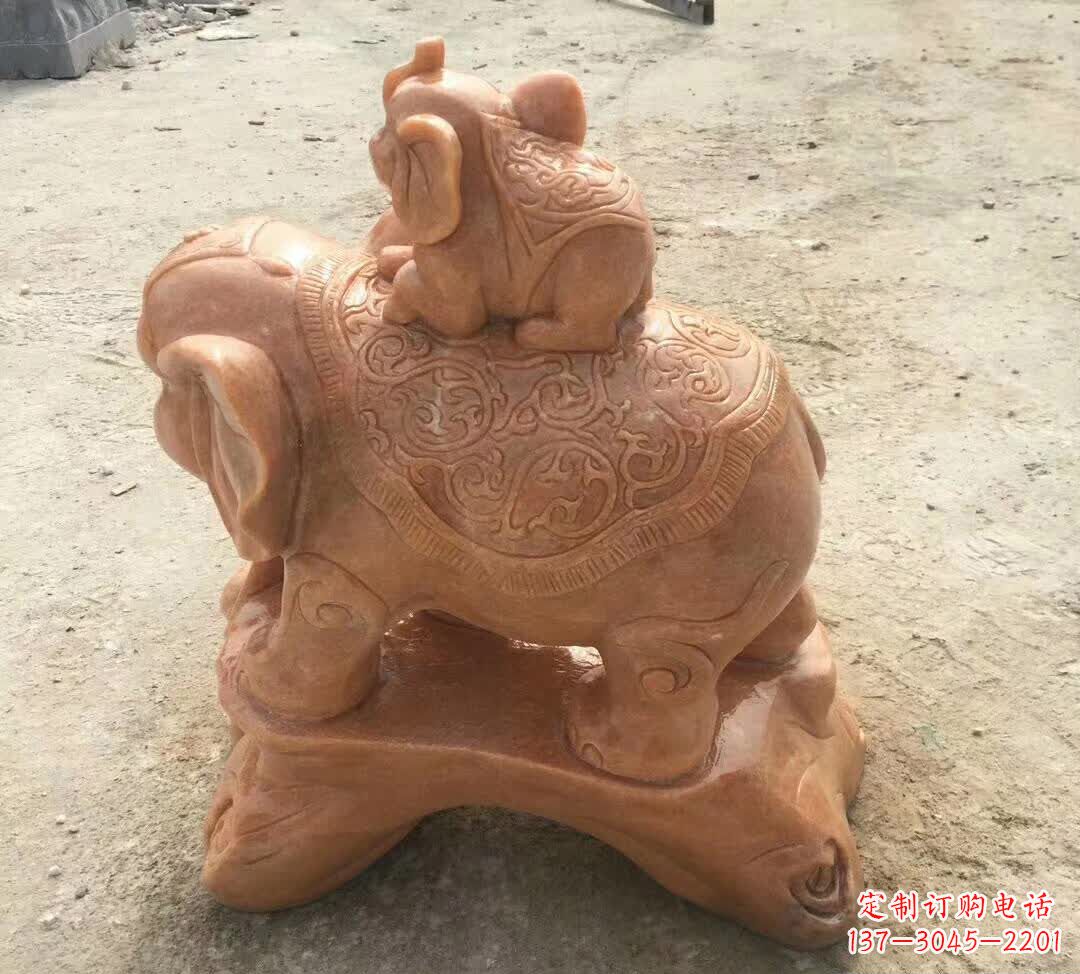 郴州晚霞红小象招财动物