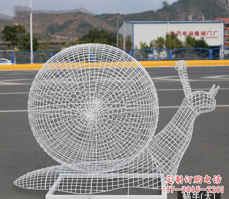 郴州蜗牛镂空不锈钢景观雕塑