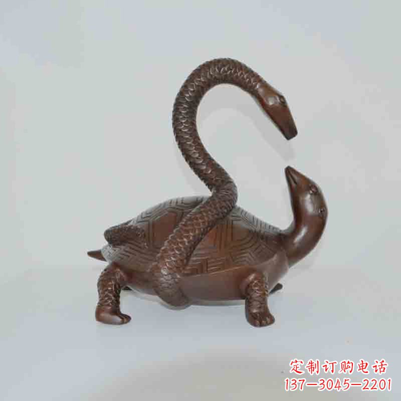 郴州乌龟背蛇龟蛇铜雕