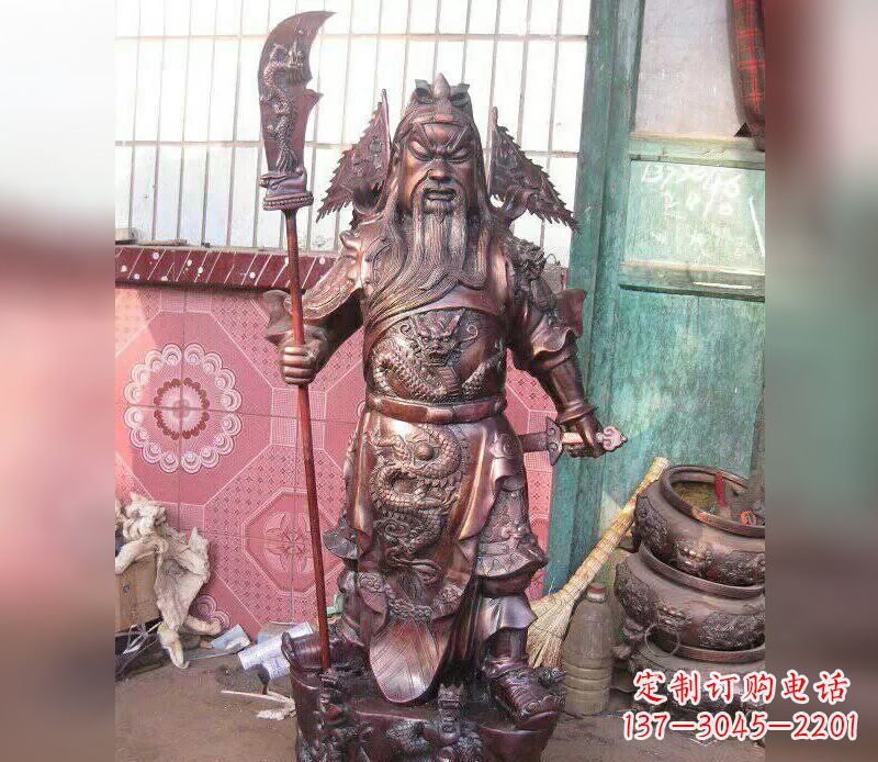 郴州武财神关公提刀铜雕