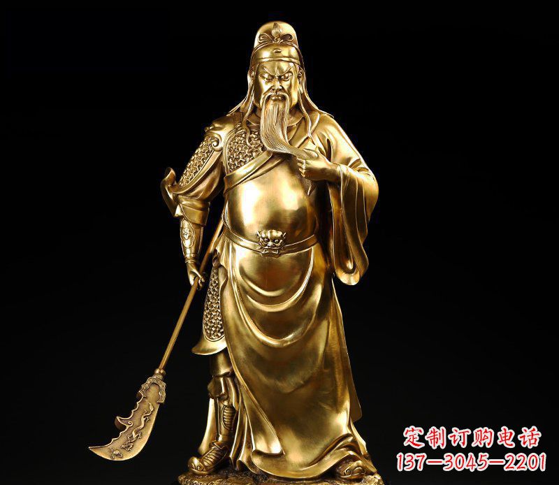 郴州武圣握刀关公铜雕