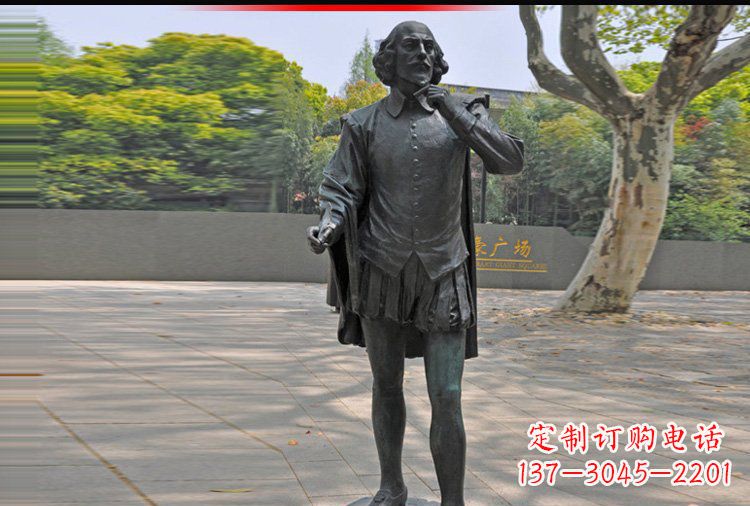 郴州西方名人莎士比亚铜雕