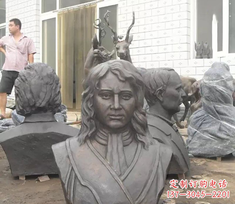郴州西方名人胸雕铜雕