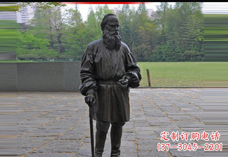 郴州西方名人托尔斯泰铜雕