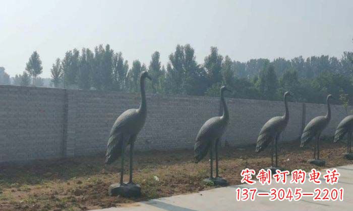 郴州仙鹤抽象铜雕 (2)