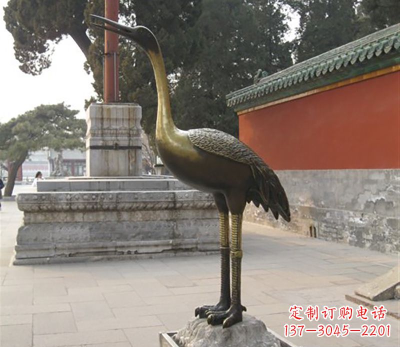 郴州仙鹤动物铜雕 (2)