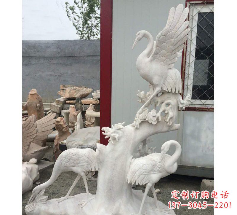 郴州仙鹤松树石雕