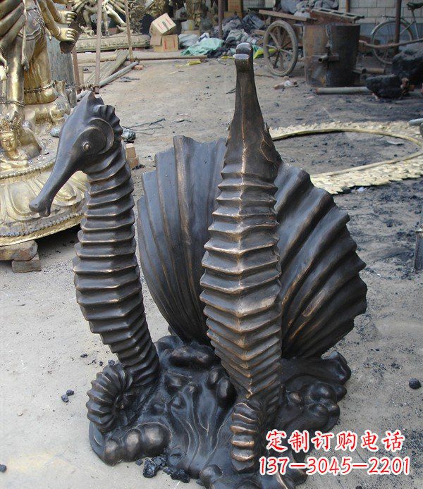 郴州小区动物海马铜雕
