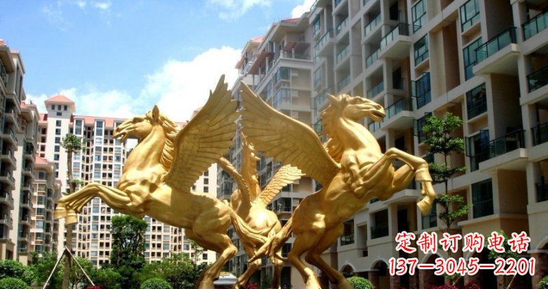 郴州小区飞马动物铜雕