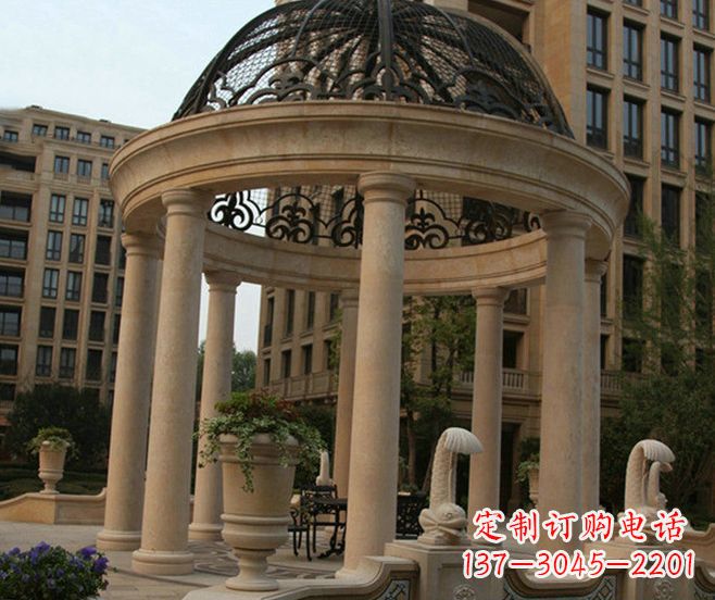 郴州小区景观欧式石雕凉亭