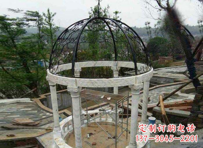 郴州小区欧式圆顶凉亭石雕