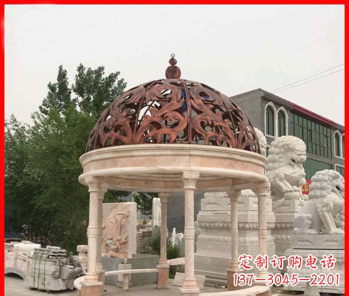 郴州小区欧式圆顶凉亭石雕_1