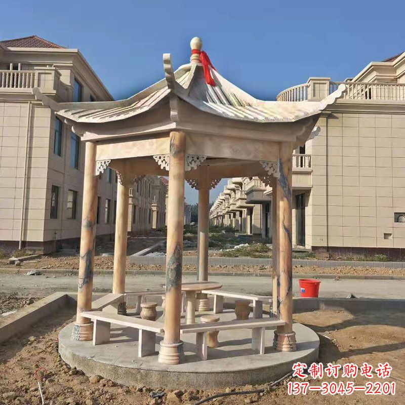 郴州小区庭院石雕凉亭