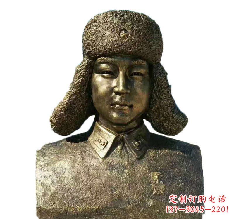 郴州校园雷锋头像铜雕