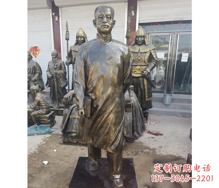 郴州校园名人立式陶行知铜雕