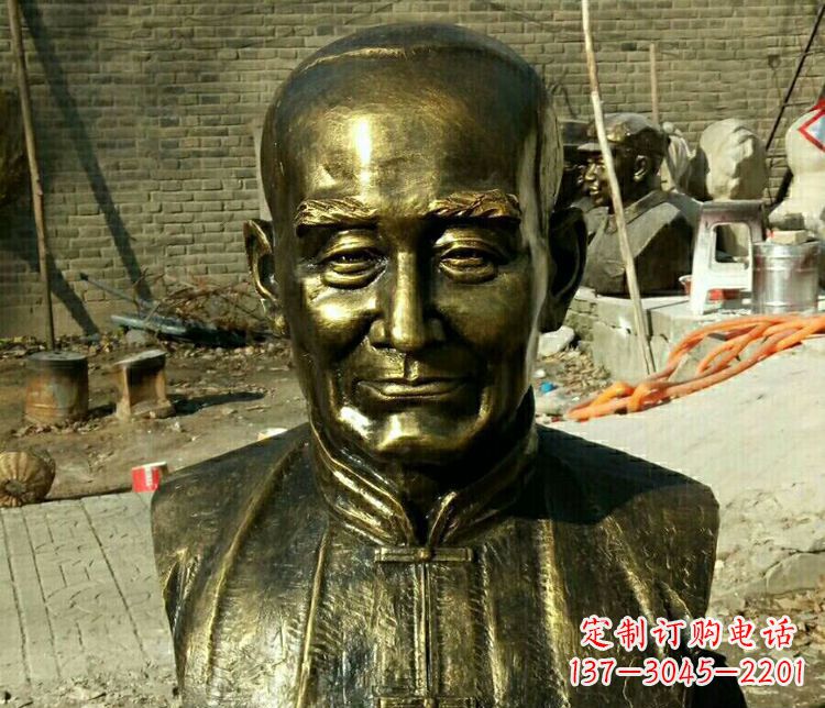 郴州校园名人叶圣陶胸像铜雕