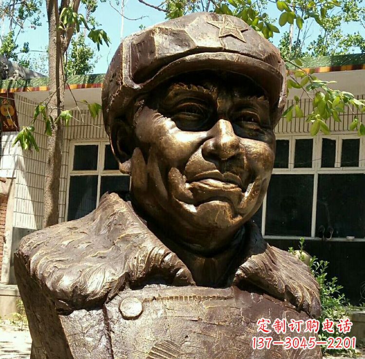 郴州校园名人朱德胸像铜雕