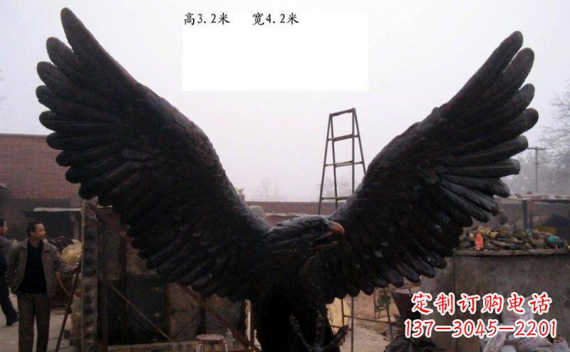 郴州雄鹰展翅老鹰铜雕